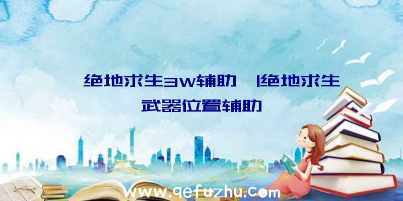 「绝地求生3W辅助」|绝地求生武器位置辅助